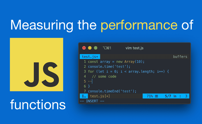Measuring the performance of JavaScript functions - Thumbnail